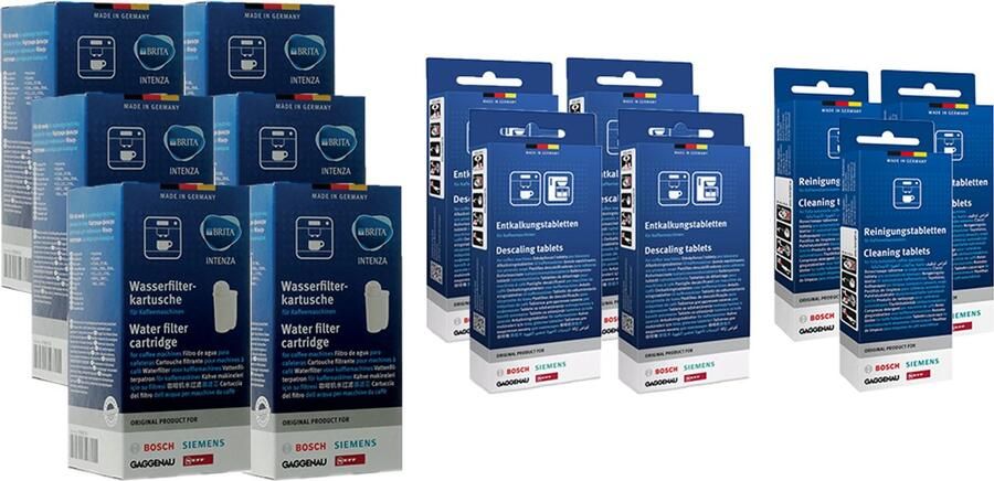 Siemens 1 Jaar Onderhoudspakket Koffiemachines – Waterfilters Ontkalkingstabletten Reinigingstabletten