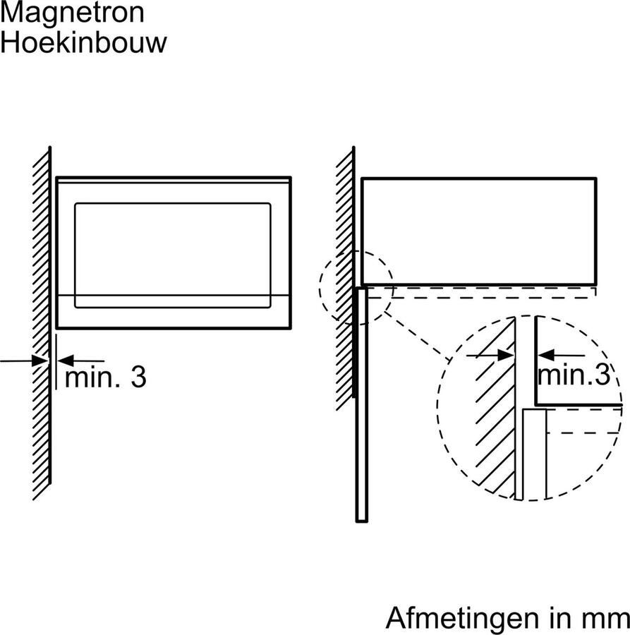 Siemens BE555LMB1 iQ500 Inbouwmagnetron 59x38 cm 25 l Zwart Eenvoudig te reinigen met hydrolyse