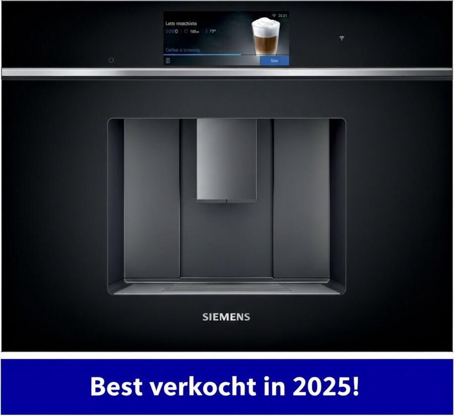 Siemens CT718L1B0 iQ700 Inbouw espressomachine Zwart Home Connect autoMilk Clean