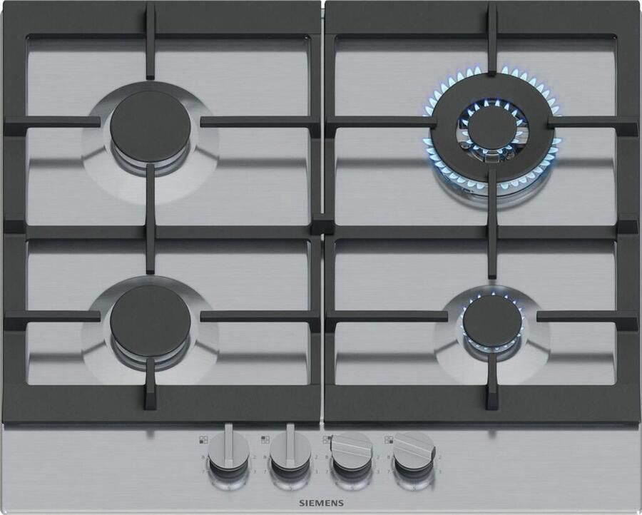 Siemens EC6A5HI90 kookplaat Zwart Roestvrijstaal Ingebouwd 60 cm Gaskookplaat 4 zone(s)