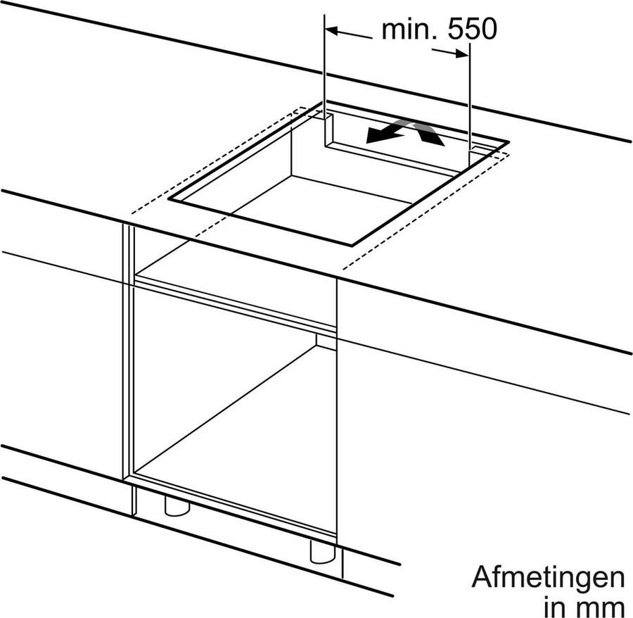Siemens EU61RBEB5D iQ100 Inbouw Inductiekookplaat 60 cm powerBoost: verhoogt het vermogen van een inductiezone met tot wel 50%