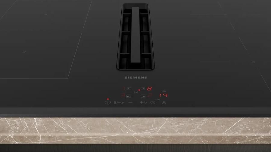 Siemens iQ300 ED851BS16E kookplaat Zwart Ingebouwd 80 cm Inductiekookplaat zones 4 zone(s) Inbouw afzuigkap