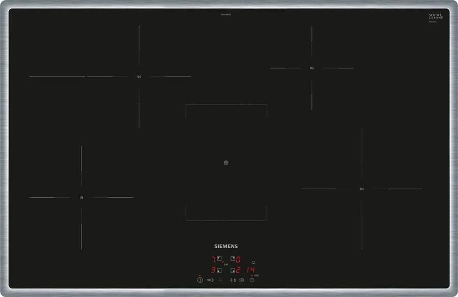 Siemens iQ300 EH845BFB5E kookplaat Zwart Aanrecht 80 cm Inductiekookplaat zones 5 zone(s)