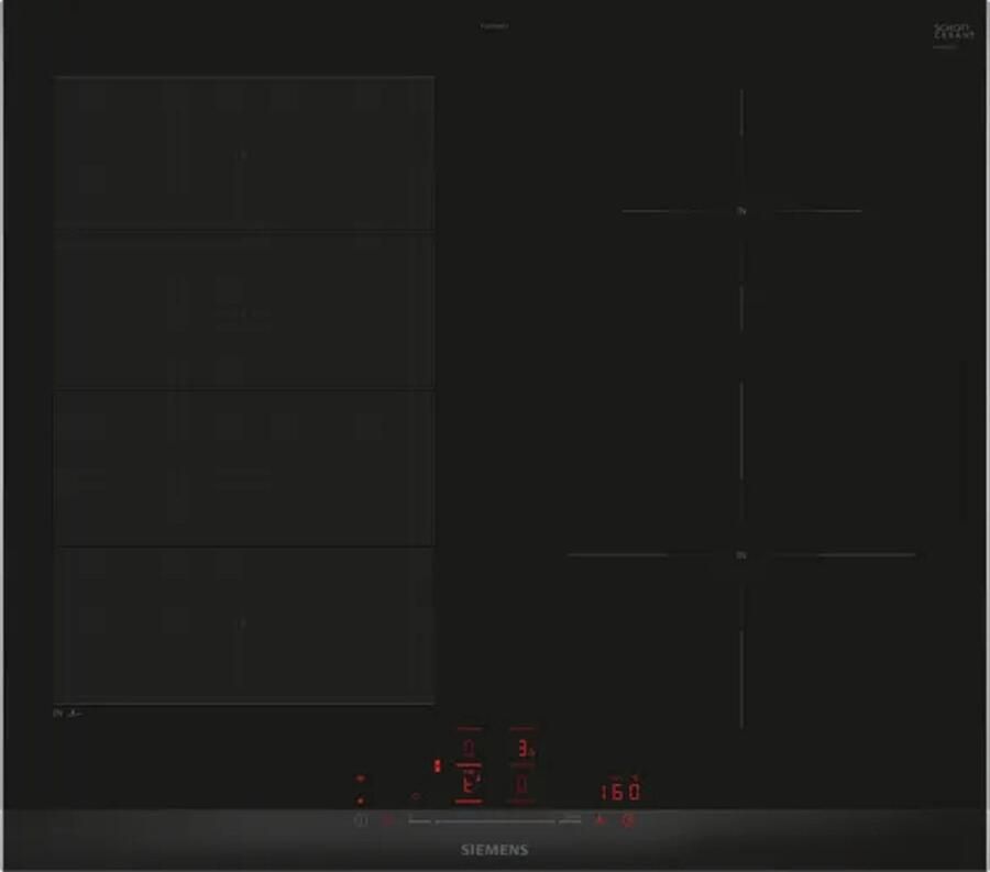 Siemens iQ700 EX675HEC1E kookplaat Zwart Ingebouwd 60 cm Inductiekookplaat zones 4 zone(s)