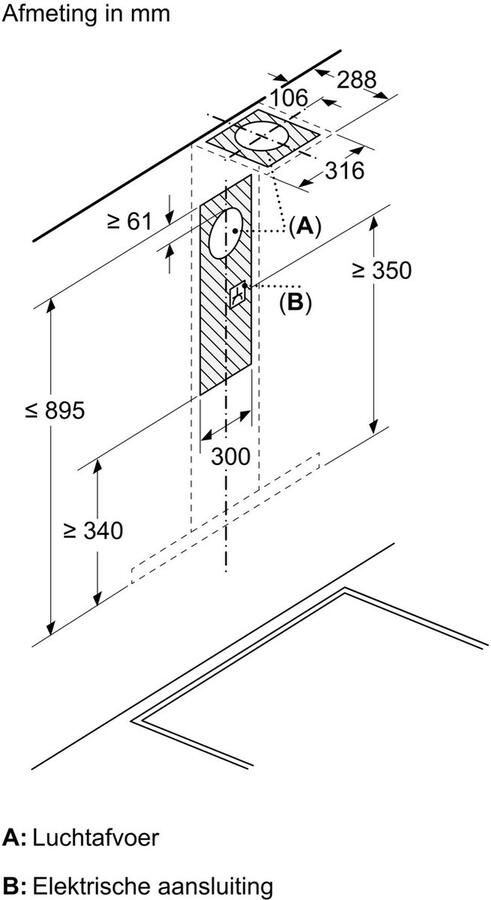 Siemens LC97BDN60 iQ500 Afzuigkap Wandschouwkap 90 cm Zwart Energielabel A