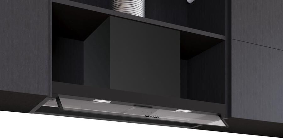Siemens LJ85BCC60 iQ300 Afzuigkap Geïntegreerde schouwkap 80 cm Zwart