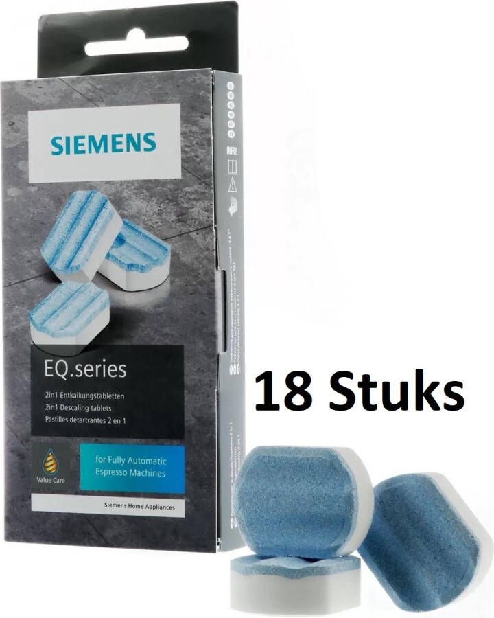 Siemens TZ80032A Multipack ontkalkingstabletten voor volautomatische koffiemachines 18 stuks