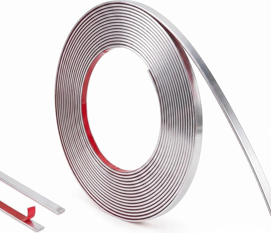 Sierlijsten 10 meter x 0.6 cm zilver