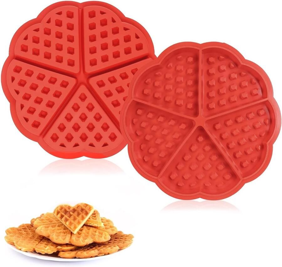 Silicone Wafelvorm Hartvorm Set van 2