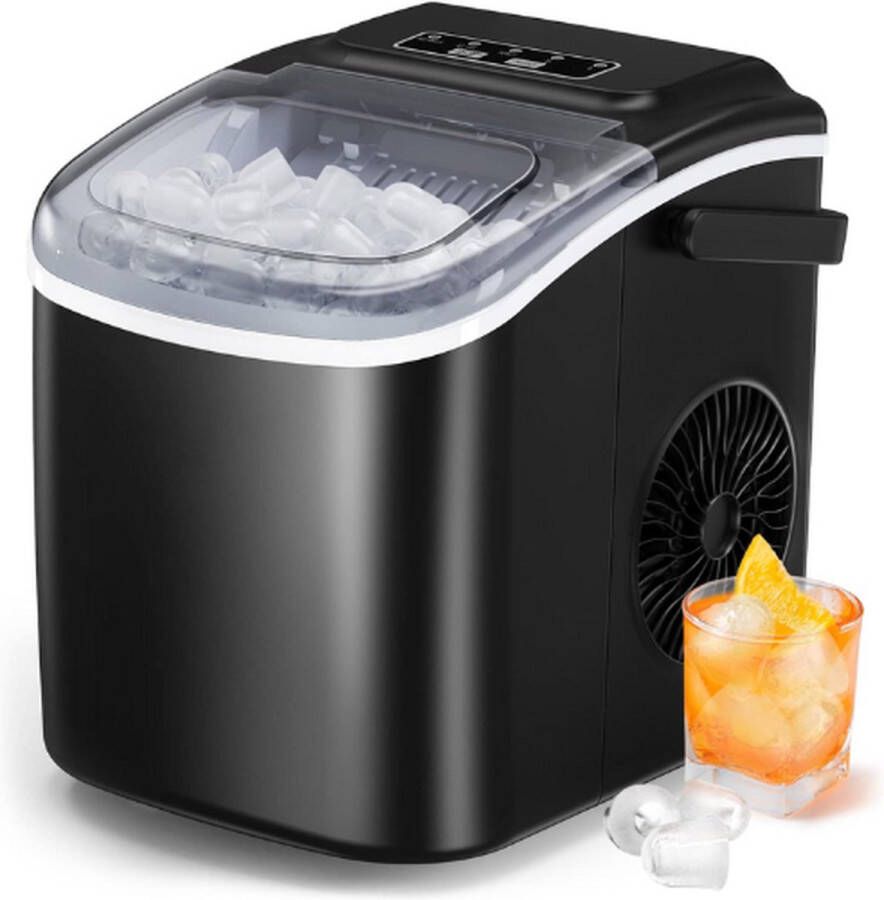 Silonn Ijsblokjesmachine Ijsblokjesmaker Ijsblokjesmakers Ijsblokjesmachine Zelfreinigend Inclusief Ijsblokjesschep 12KG Capaciteit Zelfreinigende Functie 2 Maten Ijsblokjes Binnen 6-8 Min Klaar Ultra Laag Geluidsniveau