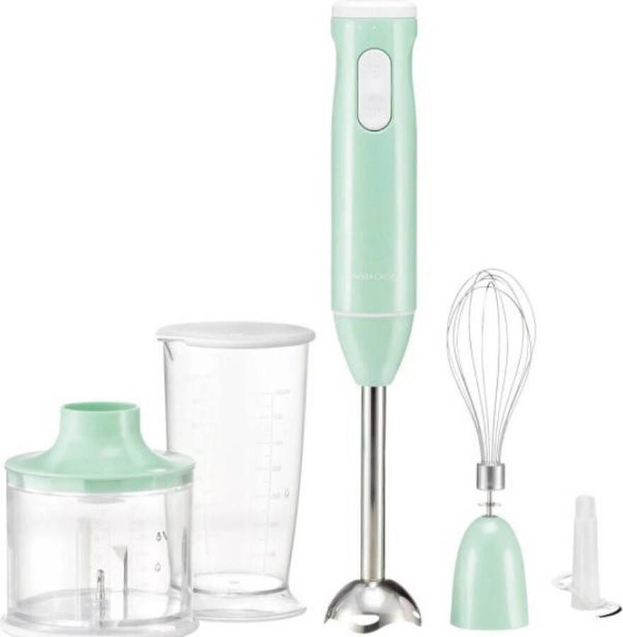 SILVERCREST 3-in-1 staafmixerset Lichtblauw (Aqua) 600W Met 3 verschillende opzetstukken: een garde een staafmixer en een hakmolen Snelheden: 5 + turbostand