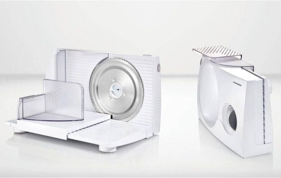 SILVERCREST Allessnijder Ideaal voor het moeiteloos snijden van brood worst kaas en groenten Vermogen: 100 W Maximale snijdikte: 17 mm Compact ontwerp ruimtebesparend in te klappen
