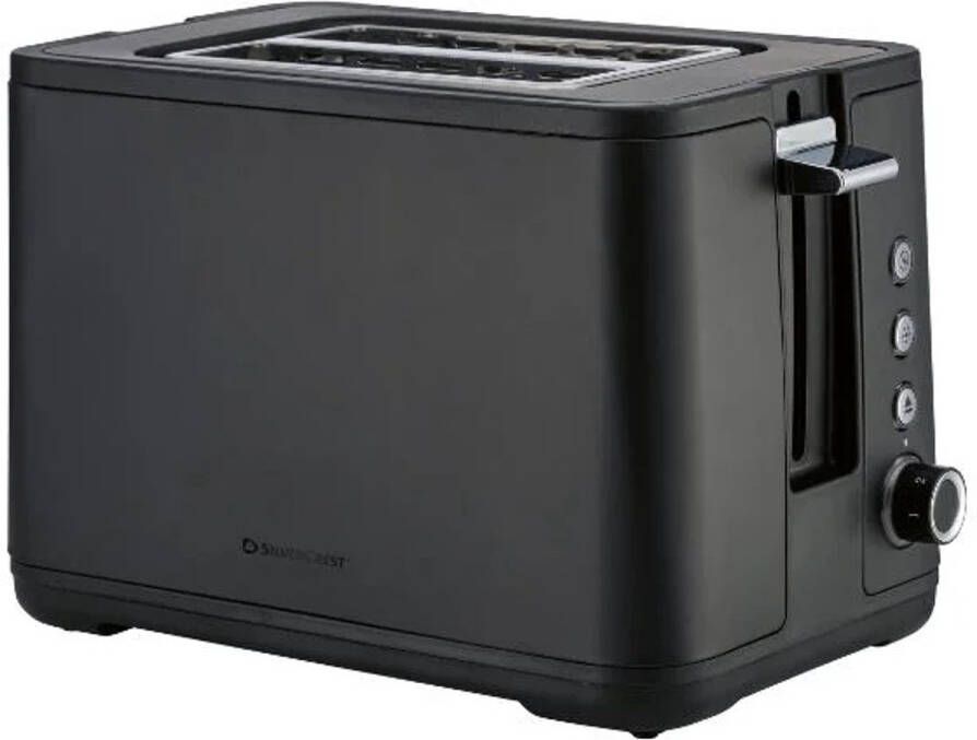 SILVERCREST Broodrooster 850 W 6 Toaststanden Elektronische bruiningcontrole Variabele broodschijfcentrering Ontdooifunctie Opwarmfunctie Stopfunctie Auto liftfunctie Anti blokkeerfunctie Zwart