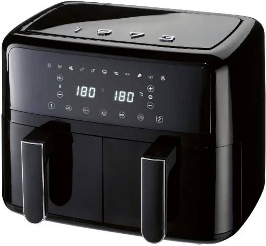SILVERCREST Hetelucht friteuse Heteluchtfriteuse Airfryer Vermogen: 2600 W Inhoud: 2x 4 35 L Temperatuur: 60 200 °C Zwart