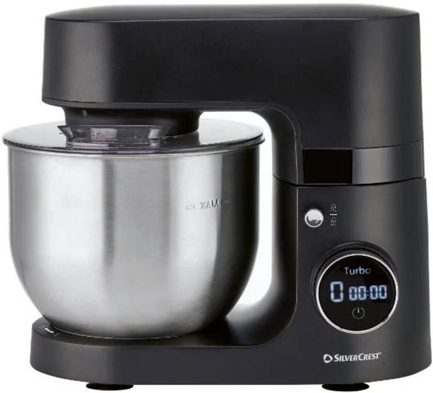 SILVERCREST Keukenmachine 600 W Foodprocessor Inhoud mengkom: 5 L Om te roeren te kloppen en te kneden Zwart