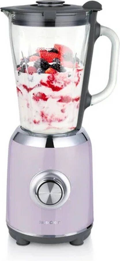 SILVERCREST KITCHEN TOOLS Blender pastel Vermogen: 600 W Mengkan: 1 75 L Snelheden: 5 + pulse functie Lichtroze Voor shakes smoothies crushed ice etc. Deksel met vulopening en doseerdop Inclusief 10 receptsuggesties