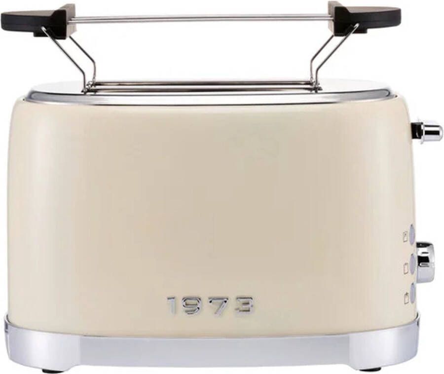 SILVERCREST KITCHEN TOOLS Broodrooster retro 980 W 6 Bruiningsniveaus Elektronische bruiningscontrole Mooie naadloze metalen behuizing Optimale roosterresultaten Variabele broodcentrering