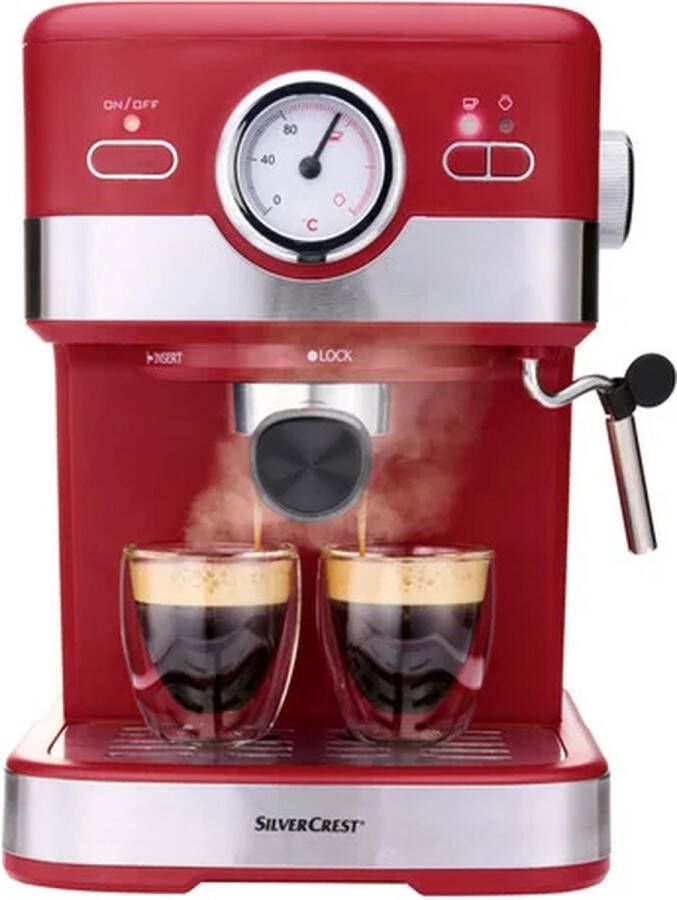 SILVERCREST KITCHEN TOOLS Koffiezetapparaat pastel Espressomachine Pistonmachine Vermogen: 1100 W Waterreservoir: 1 5 L Capaciteit: max. 2 kopjes Kabellengte: ca. 80 cm