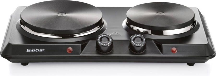 Silvercrest Kitchen Tools SILVERCREST Dubbele kookplaat 2500w 18 cm en 15 cm