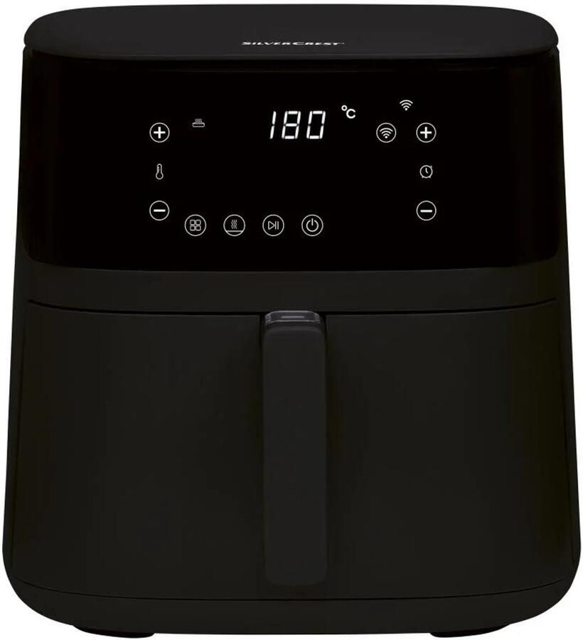 Silvercrest Kitchen Tools SILVERCREST KITCHEN TOOLS Smart airfryer 5 2 L Met Wifi-verbinding Inhoud: 5 2 L (ca. 1 4 kg friet) Temperatuur: 60 tot 200 °C