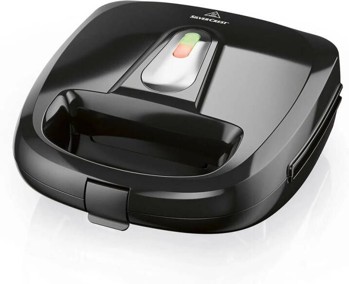 Silvercrest Kitchen Tools SILVERCREST KITCHEN TOOLS Tosti ijzer Vermogen: 750 W Materiaal bakplaten: gegoten aluminium Coating: antiaanbaklaag Sandwichmaker wafelijzer en contactgrill Met controlelampje Kabelopwikkeling op de bodem