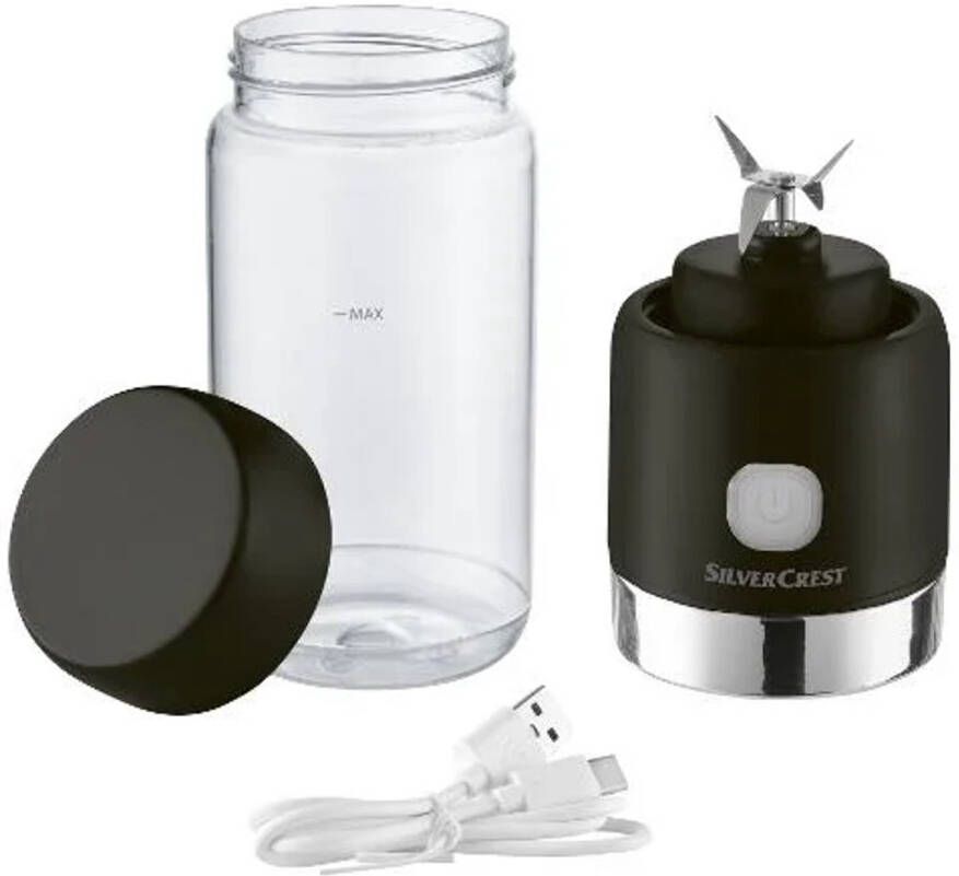 SILVERCREST KITCHEN TOOLS Smoothiemaker to go Blender to go Vermogen: 67 W Inhoud: ca. 300 ml Ideaal voor verse mixdrankjes of smoothies Incl. USB-C laadkabel