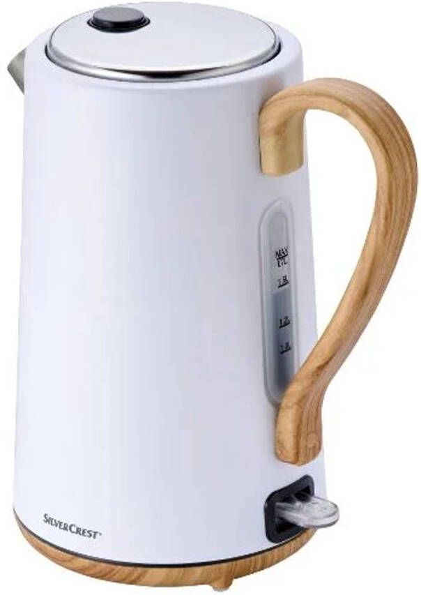 SILVERCREST KITCHEN TOOLS Waterkoker 1 7 L Materiaal: Aluminium RVS kunststof Vermogen: 3100 W Hoogwaardig roestvrijstalen capsulebodem Automatische veiligheidsafschakeling 360° draaibasis Wit