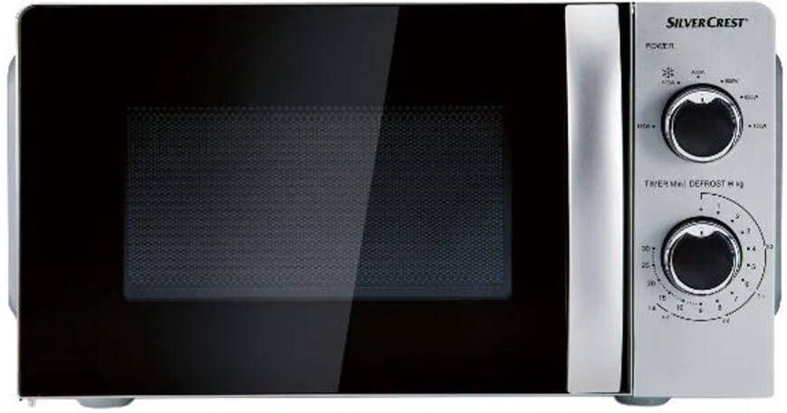 SILVERCREST Magnetron 17L – 700W Uitgangsvermogen – 6 Vermogensstanden – Timer tot 30 min – Compacte Vrijstaande Microgolfoven – Zilver - Foto 2