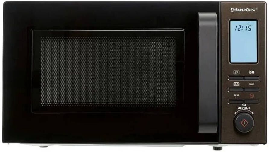 SILVERCREST Magnetron 20 L Vrijstaande magnetron Vermogen: 800 W Met grill en 10 praktische automatische programma's Zwart