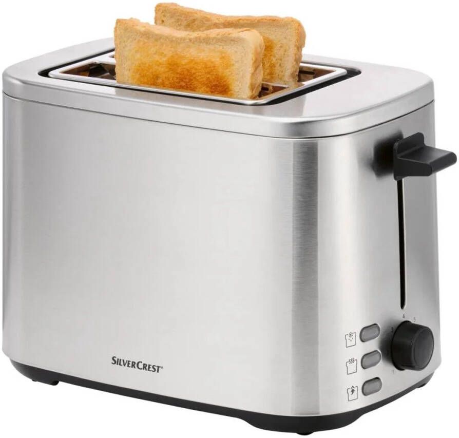 SILVERCREST RVS Broodrooster Zilver 850W 7 Variabele instellingen