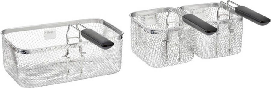SILVERCREST RVS friteuse Frituurpan Vermogen: 2000 W Inhoud: max. 4 L Temperatuur: tot max. 190 °C Met 3 frituurmandjes Oliereservoir met antiaanbaklaag Afneembaar deksel met aluminium vetfilter