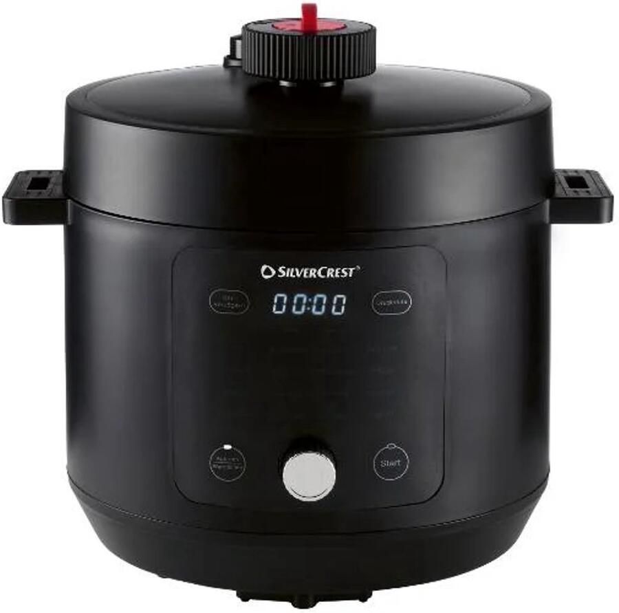 SILVERCREST Elektrische snelkookpan Met touch bediening Vermogen: 1000 1200 W Diameter: 24 cm Inhoud: 5 7 L De alles in één oplossing voor snel en efficiënt koken 16 voorgeprogrammeerde kookprogramma's Met timerfunctie Slowcooker