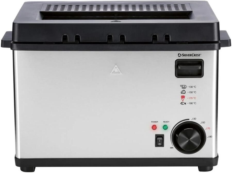 SILVERCREST Friteuse Grote friteuse met 3 verschillende manden om in te frituren Vermogen: 2000 W Capaciteit frituurolie: max. 4 L Capaciteit frituurmanden: 1 4 3 1 L Met 3 frituurmandjes voor verschillende soorten gefrituurd eten - Foto 3