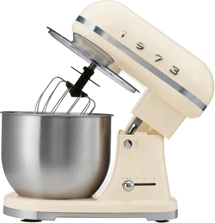 SILVERCREST Keukenmachine 5 L Beige Retro Vermogen: 600 W Inhoud: 5 L Snelheden: traploos (1-8)