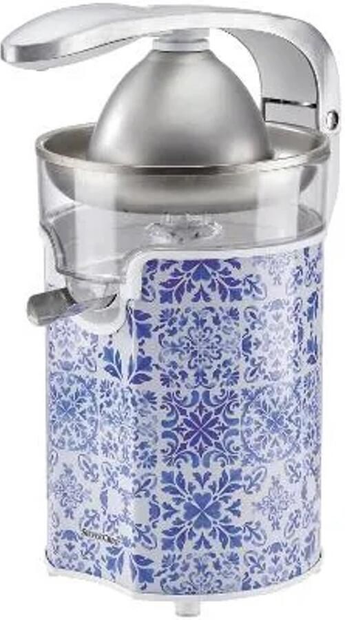 SILVERCREST KITCHEN TOOLS Citruspers Elektrische citruspers Vermogen: 130 W Inhoud: 280 ml Voor het bereiden van verse fruitsappen Druppelstop door afsluitbare sapuitloop RVS zeefopzetstuk voor het opvangen van de pitten
