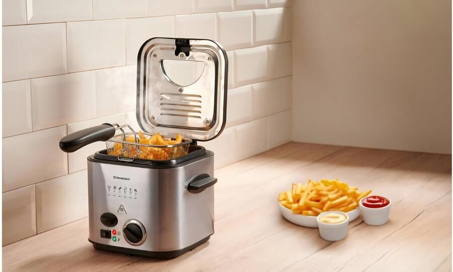 SILVERCREST Mini Friteuse 1 2L – 840W – Compact – Ideaal voor 1-2 Personen