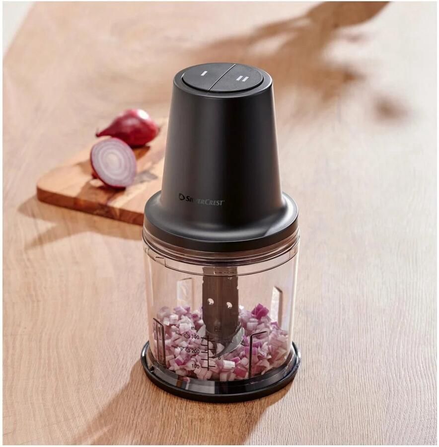 SILVERCREST Multihakker Zwart 260W 300ml kleine multihakker 2 snelheidsstanden -hakmolen