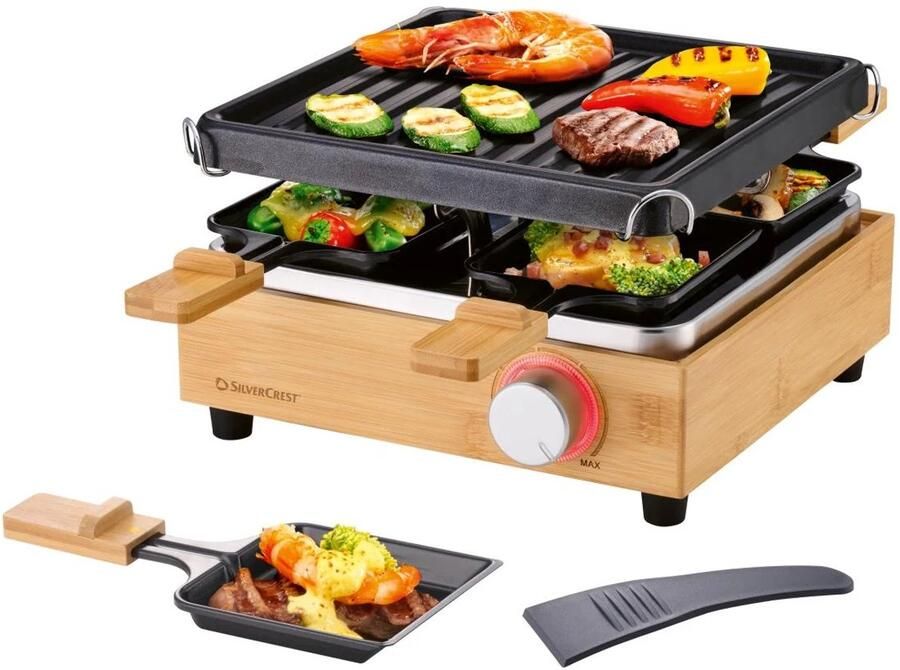 SILVERCREST Raclette Grill Gourmet 4 personen 20 x 20.5 cm 800W