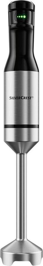 SILVERCREST Staafmixer 3-in-1 staafmixer: voor mixen pureren en hakken Vermogen: 1000 W Snelheden: 1 Met slimme snelheidsschakelaar Afneembare RVS blendervoet