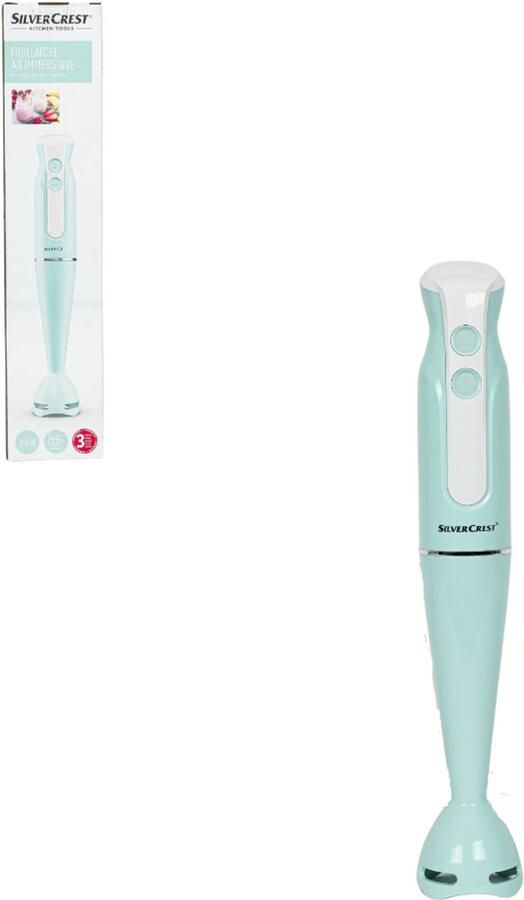 SILVERCREST Staafmixer & Hakmolen – 350W – 2 Snelheden + Turbo – Afneembare Mengvoet – Ergonomisch Design – Mintgroen - Foto 2