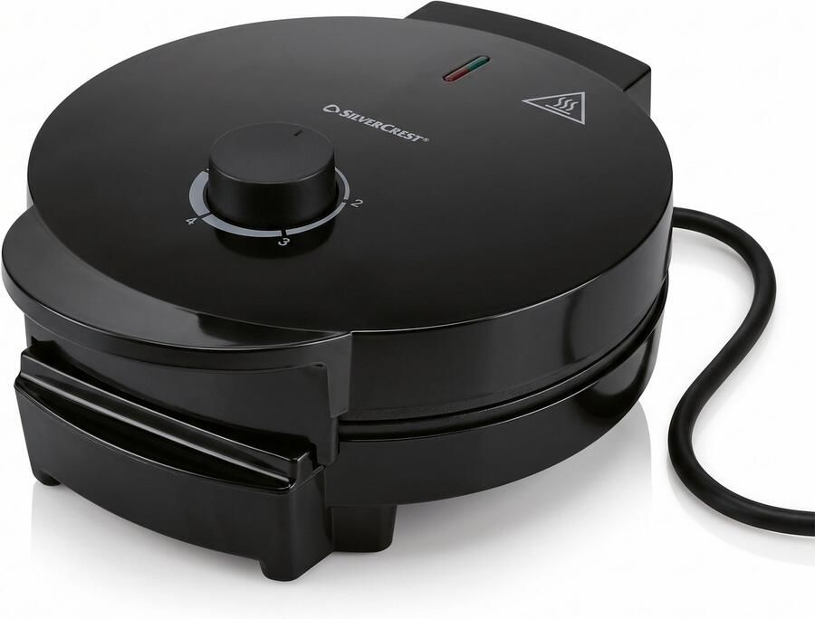 SILVERCREST Wafelijzer Met ILAG anti-aanbaklaag 1200W Dit wafelijzer heeft een traploos instelbare thermostaat en indicatielampje