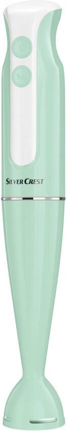 SILVERCREST Staafmixer & Hakmolen – 600W – 2 Snelheden + Turbo – Afneembare Mengvoet – Ergonomisch Design – Mintgroen