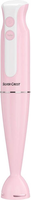 SILVERCREST Staafmixer & Hakmolen – 600W – 2 Snelheden + Turbo – Afneembare Mengvoet – Ergonomisch Design – Roze