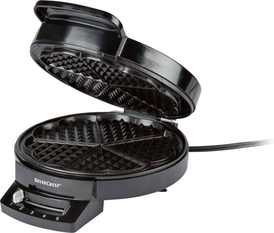SILVERCREST Wafelijzer Ideaal voor zoete en hartige bakcreaties Vermogen: 1200 W Antiaanbaklaag: ja Met warmte geïsoleerde handgreep Met traploze thermostaat en bakverlichting
