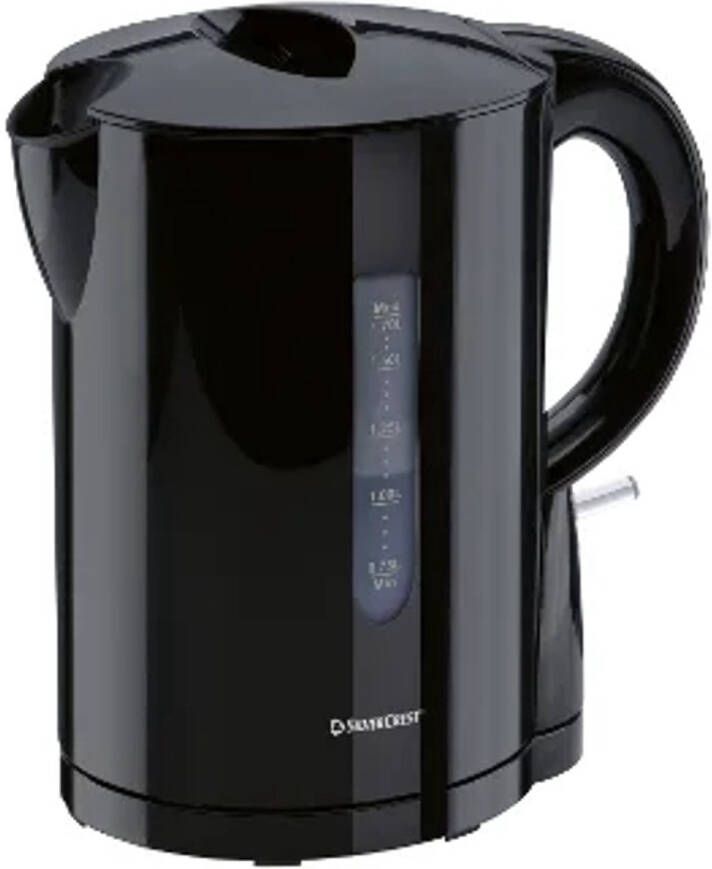 SILVERCREST Waterkoker 1 7 L Vermogen: 2200 W Kooktijd: ca. 3:15 min (bij 1 l water) Afsluitbare deksel voor veilig gebruik Droogkook en oververhittingbeveiliging Uitneembaar en afwasbaar kalkfilter Met transparante waterstandaanduiding