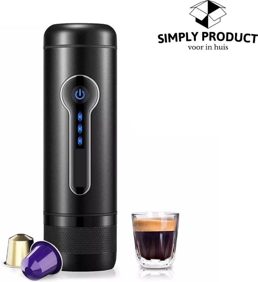 Simply products Draagbare Koffiemachine Bruikbaar met Cups Mini Koffiezetapparaat Koffie To Go!