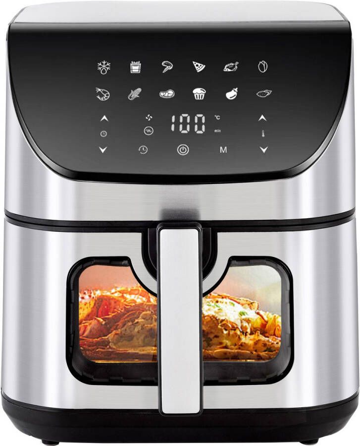 Sinaopus Digitale Airfryer XXL Hetelucht friteuse 8001-8.5L Grote Capaciteit voor 5 Personen-Snelle Opwarming-12 Voorgeprogrammeerde Functies-eenvoudig te reinigen-LED display