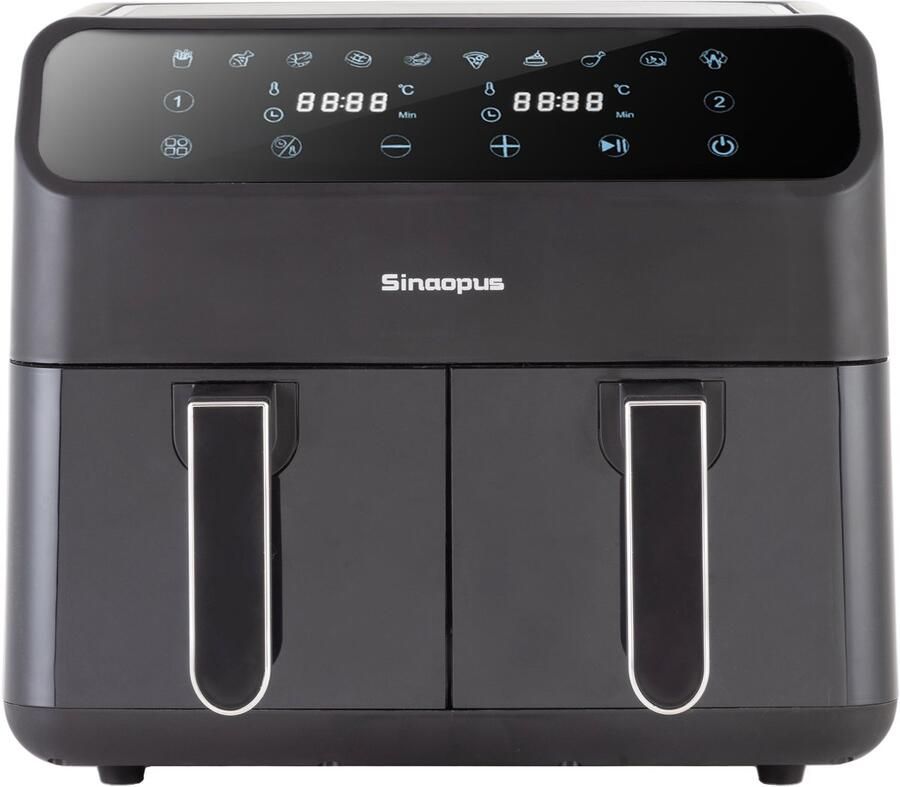 Sinaopus Digitale Airfryer XXL Hetelucht friteuse 8001-9.5L Grote Capaciteit voor 5 Personen-Snelle Opwarming-12 Voorgeprogrammeerde Functies-eenvoudig te reinigen-LED display