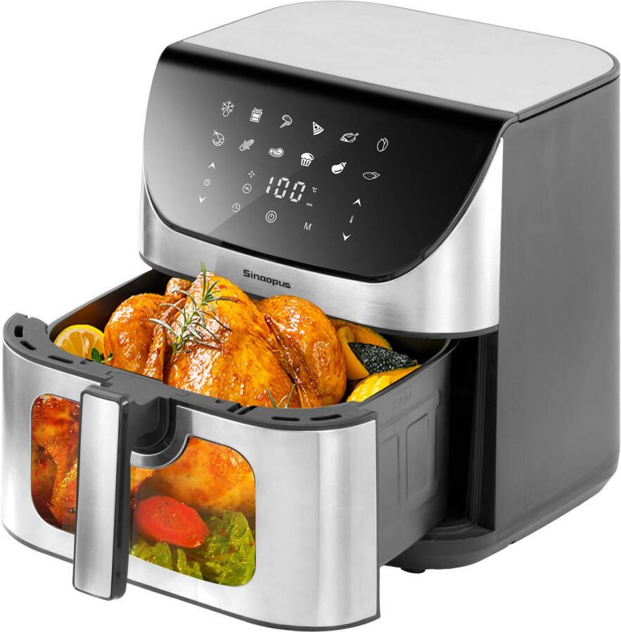 Sinaopus Digitale Airfryer XXL Hetelucht friteuse 8001-8L Grote Capaciteit voor 5 Personen-Snelle Opwarming-12 Voorgeprogrammeerde Functies-eenvoudig te reinigen-LED display - Foto 3