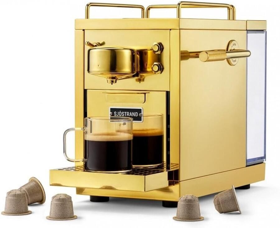 Sjöstrand The Original 2.0 Espresso Capsule Machine Brass Goud